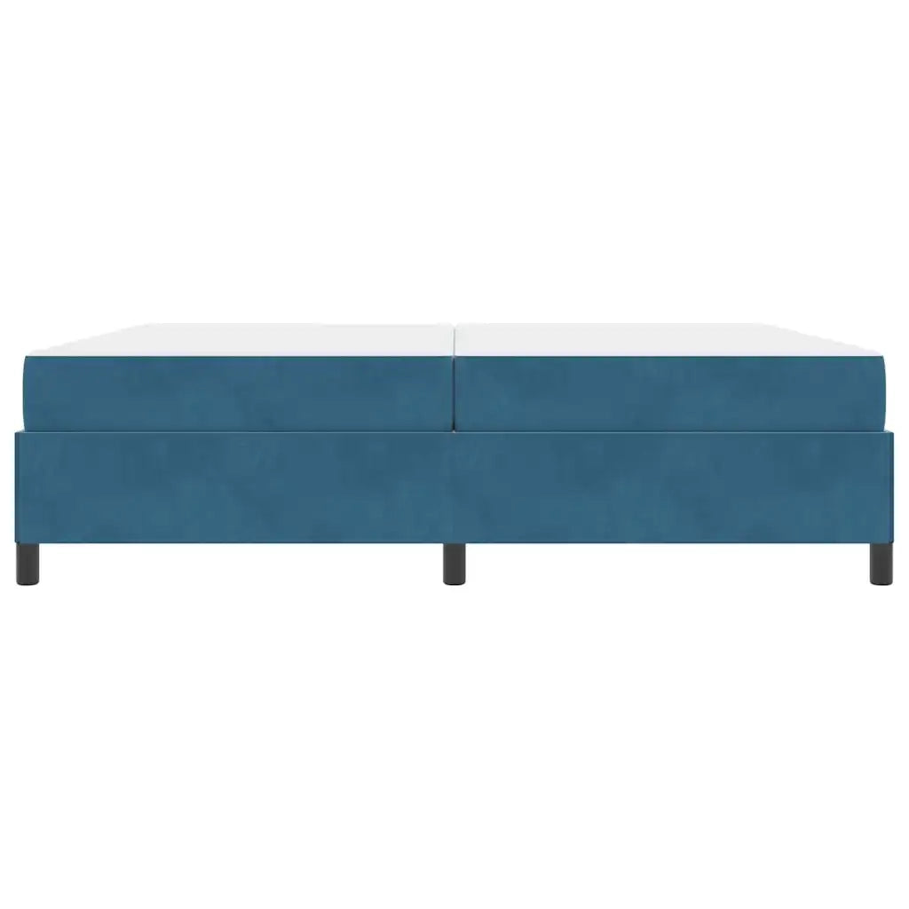 vidaXL Struttura del letto Blu scuro e bianco 200 x 200 cm Velluto