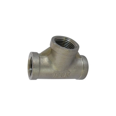 TEE A 90  ° F. F. F. ACCIAIO INOX- 1/2- IKARO- pezzi 1