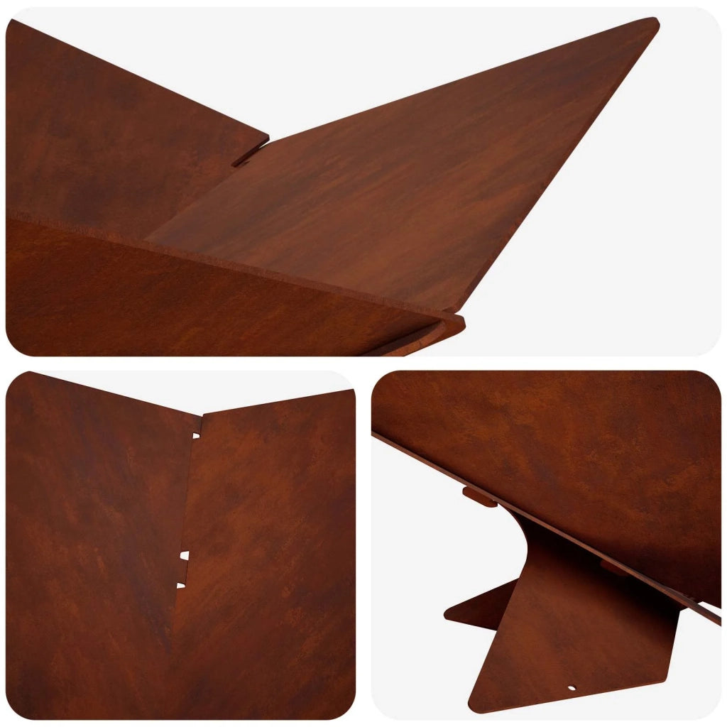 Focolare Ruggine 53 x 53 x 18,5 cm Acciaio Corten 8012605