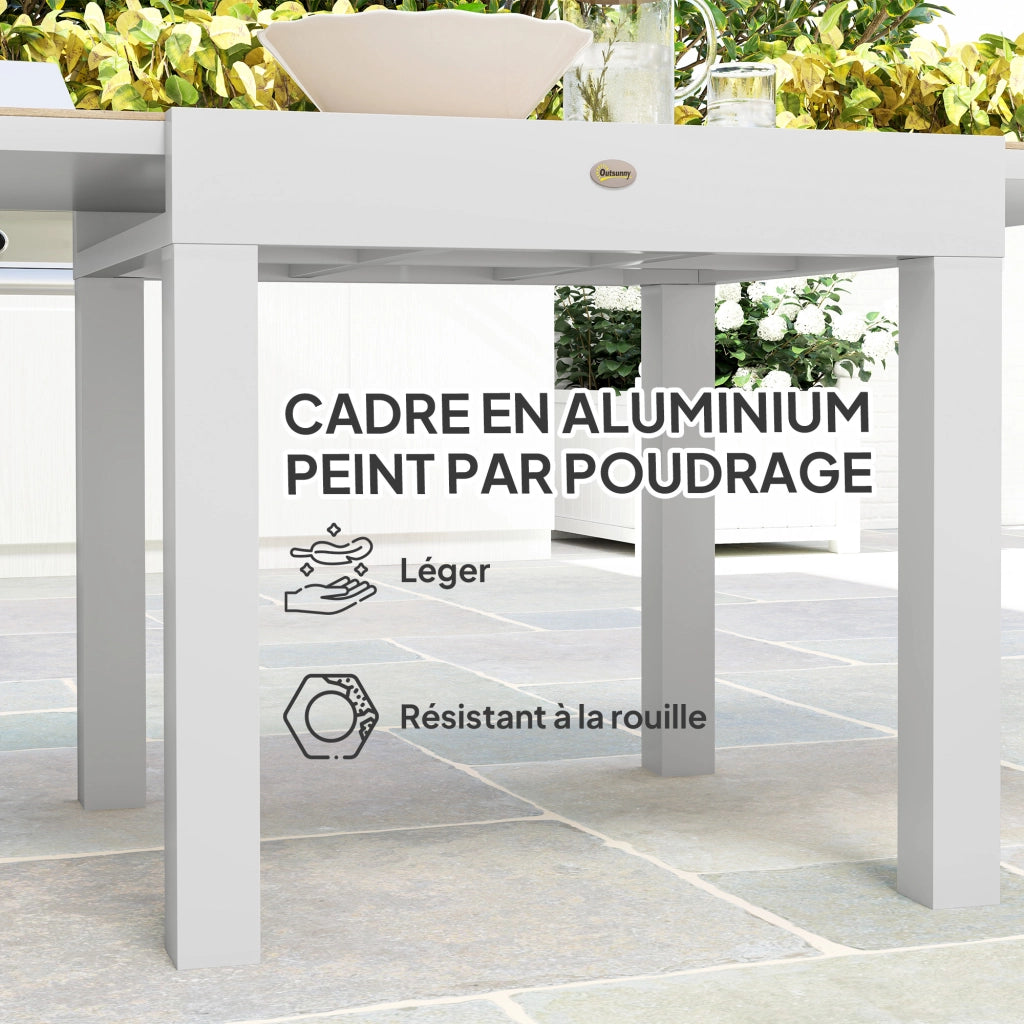 Tavolo da pranzo allungabile per giardino ¨C Minimal ¨C 60x80x75 cm, alluminio