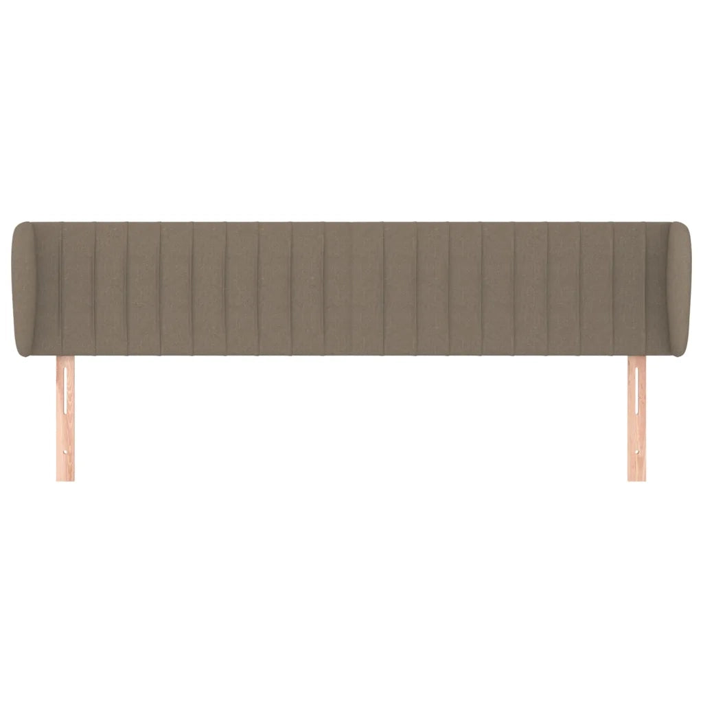 Testiera ad Orecchio-Testata con Orecchie Tortora 183x23x78/88 cm in Tessuto 337432