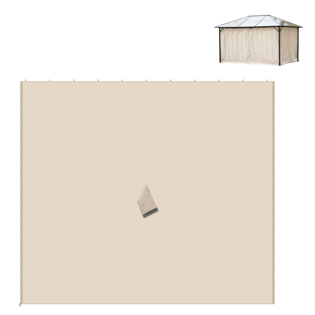 Tenda sostitutiva per gazebo 3x3m ¨C zephmum ¨C beige, robusta, doppia zip