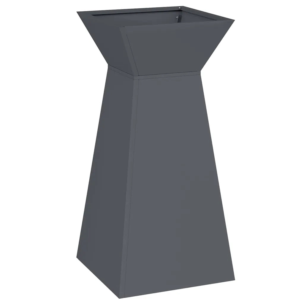 Fioriera a colonna moderna e resistente per esterni 35 x 35 x 73 cm in plastica antracite 02_0052400