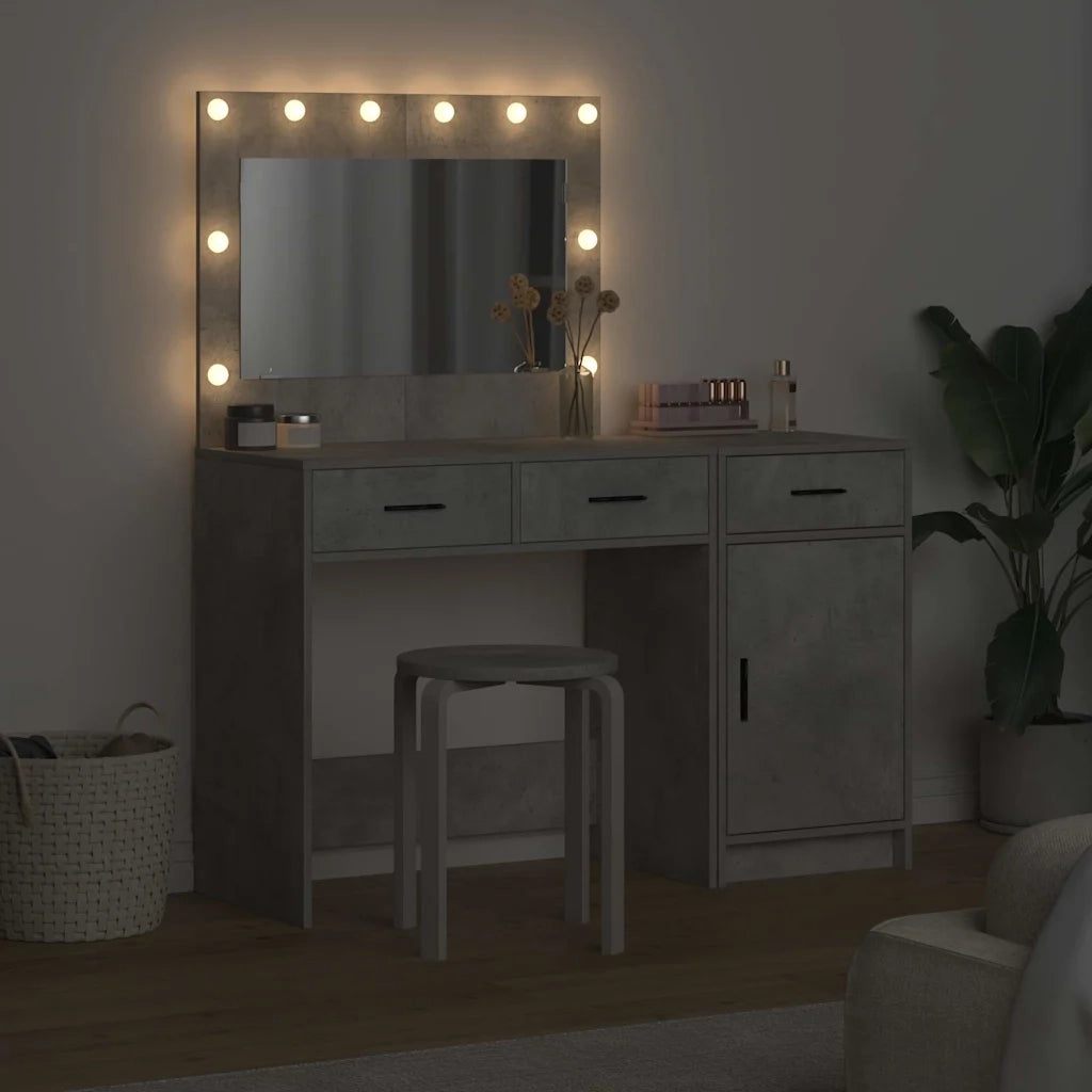 Tavolo da Trucco con cassetto 2 pcs Grigio Legno multistrato 3334230