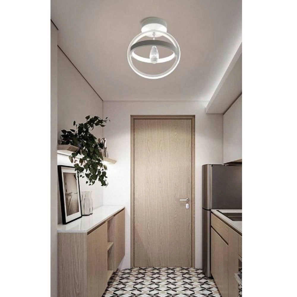 Trade Shop - Lampadario Led 22w Cerchio Plafoniera Pendente Soffitto Luce 4000k 3000k 6500k Pn-02b - -bianco Freddo      -