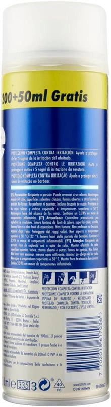 GILLETTE SERIES SCHIUMA DA BARBA CON EUCALIPTO LUBRIFICA LA PELLE CONTRO LE IRRITAZIONI 250 ML
