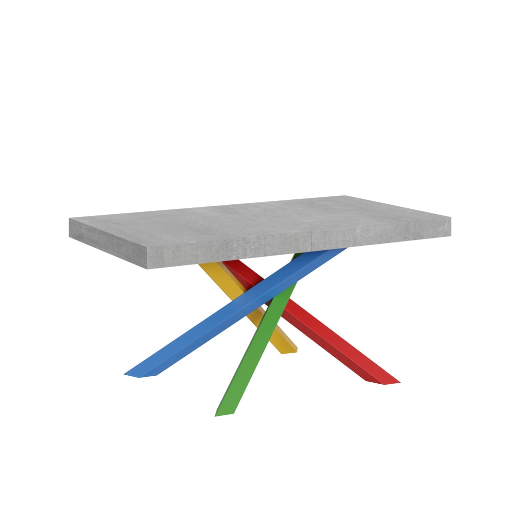 Tavolo allungabile 90x160/420 cm Volta Cemento telaio 4/B