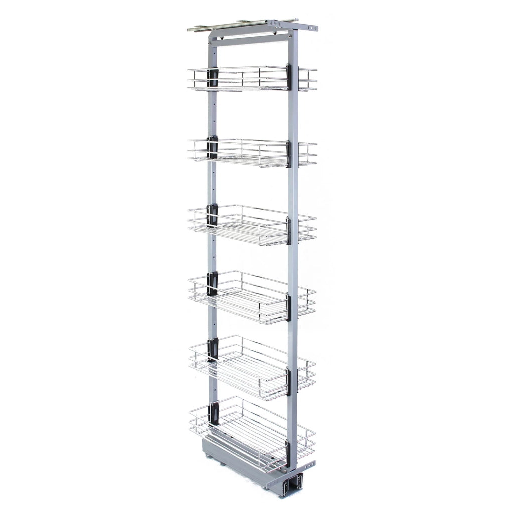 Colonna dispensa estraibile cucina 6 cestelli soft close regolabile 170-195cm