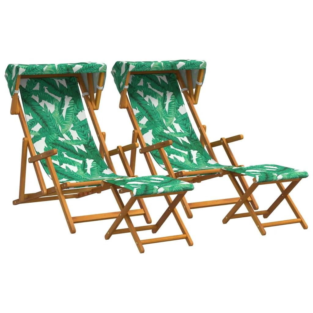Lettino 4 pcs 3 Posizione Legno di Eucalipto Massello 3407805