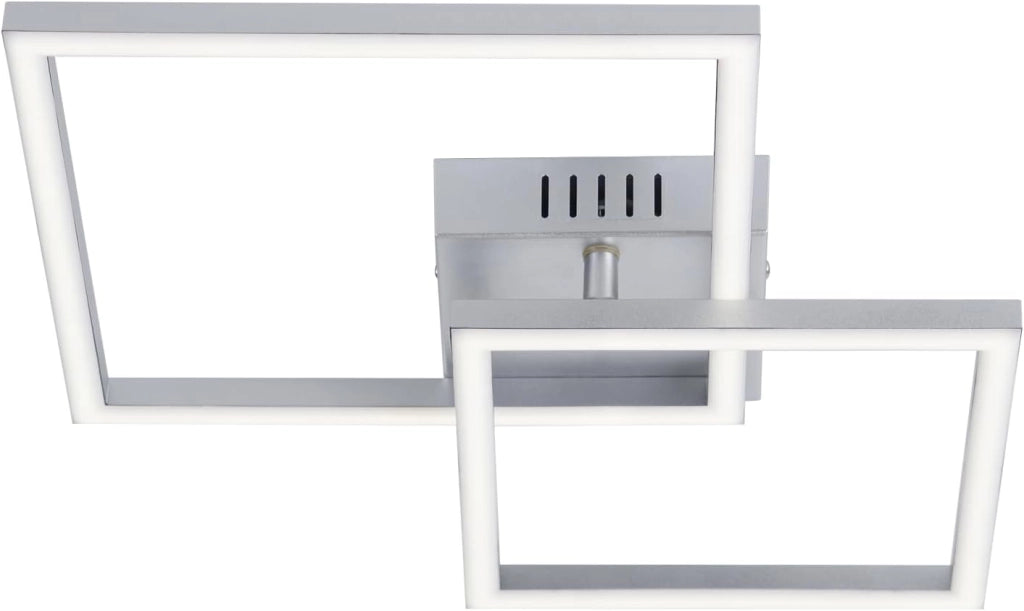 ZMH Plafoniera LED argento 20W 3000K moderna lampada da soffitto per soggiorno camera da letto corridoio ufficio