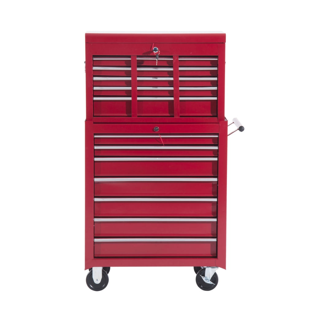 Carrello portautensili con cassetti e serratura ¨C Minimal ¨C Rosso