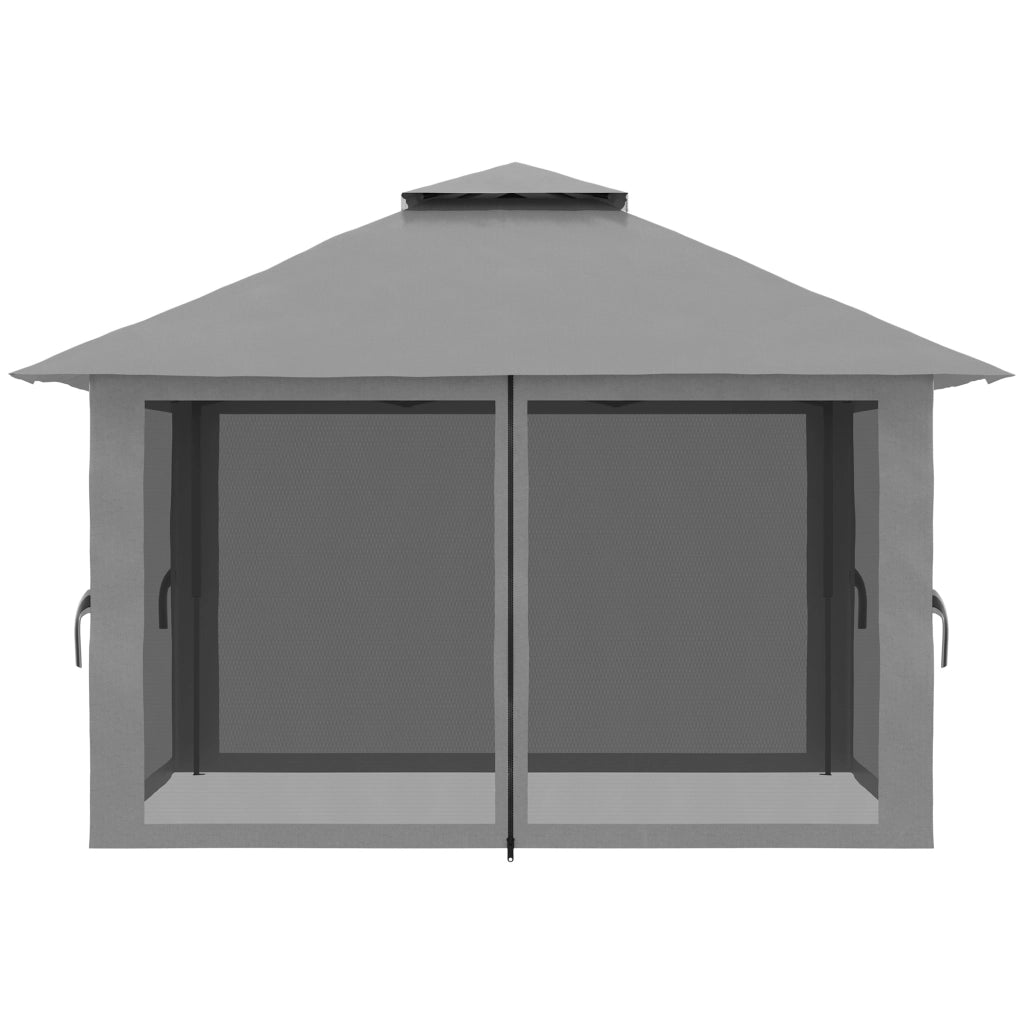 Pavillon pieghevole 3 livelli di altezza con tetto impermeabile UV50+ e pareti laterali