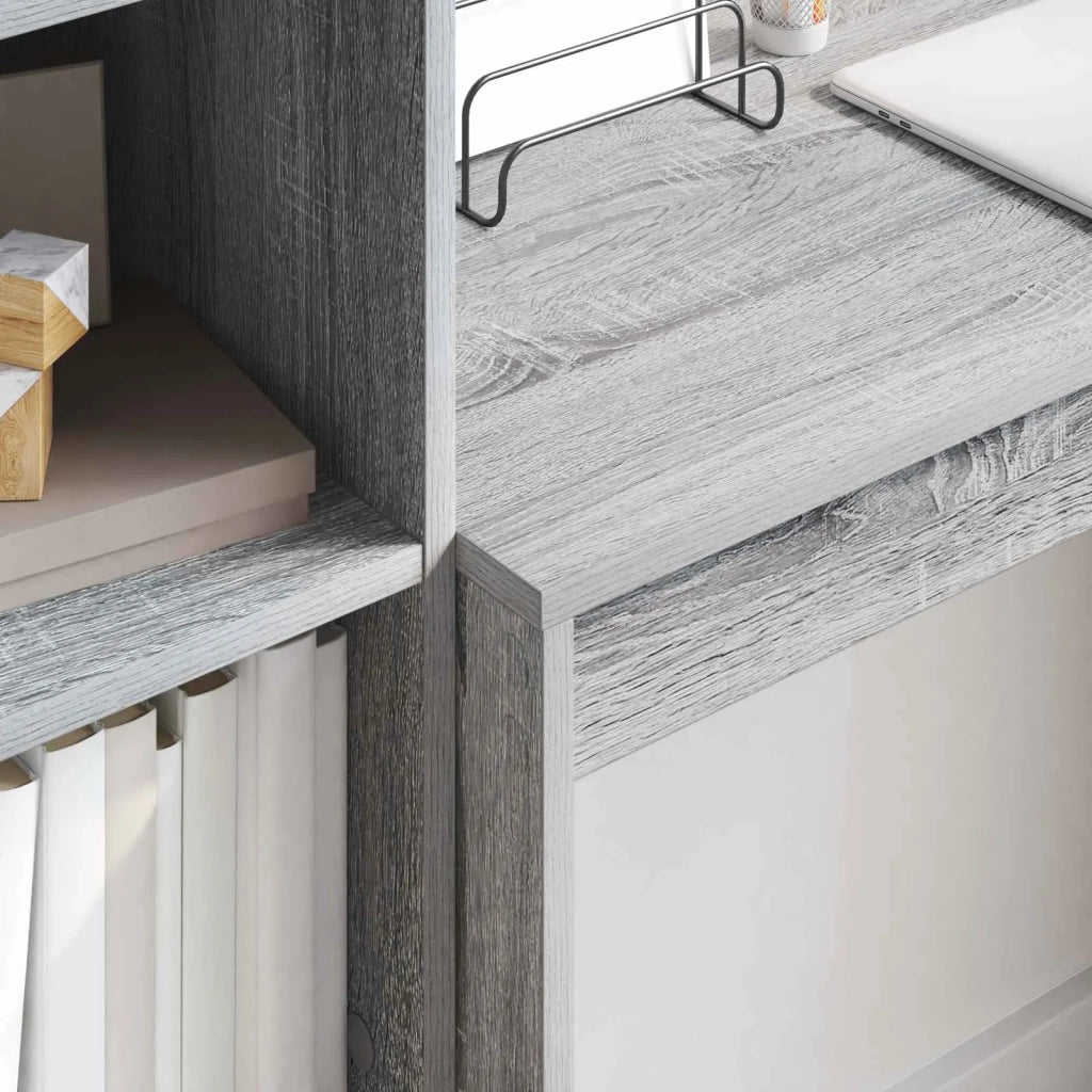 Scrivania con cassetto con lo scaffale 2 pcs Grigio Sonoma 3337326