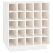 Portabottiglie Bianco 55,5x34x61 cm in Legno Massello di Pino CFW3108131