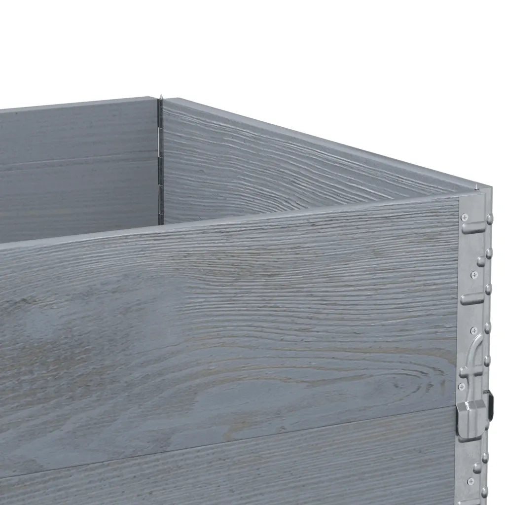 Fioriera da Giardino Grigia 80x60 cm Legno Massello di Pino 3295421