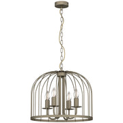 Lampadario rustico Coco 4xE14 bronzo titanio Luminex