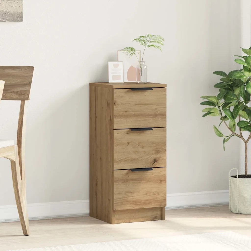 Credenza Rovere Artigianale 30x30x70 cm in Legno Multistrato