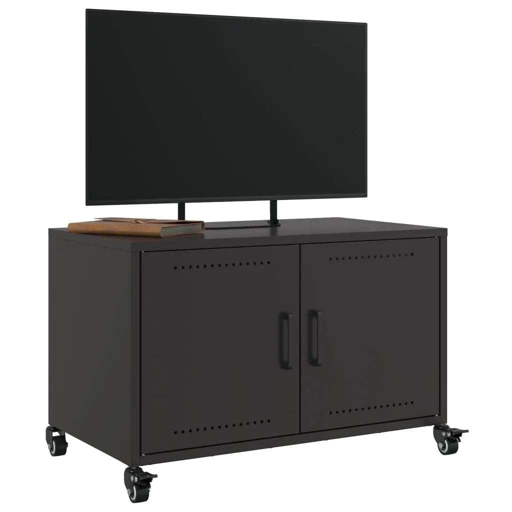 Mobile TV Nero 68x39x43,5 cm in Acciaio