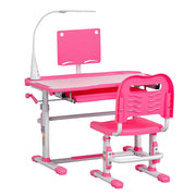 Scrivania regolabile per bambini ¨C zephmum ¨C rosa 80x49.5x82-104 cm