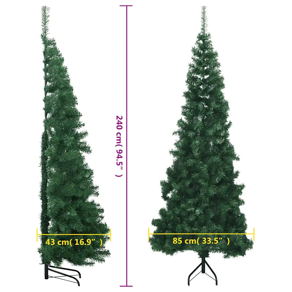 Albero di Natale per Angolo con Supporto Verde 240 cm in PVC 329166