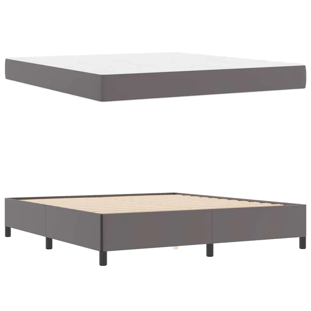 vidaXL Struttura letto con materasso con materasso Grigio 180 x 200 cm