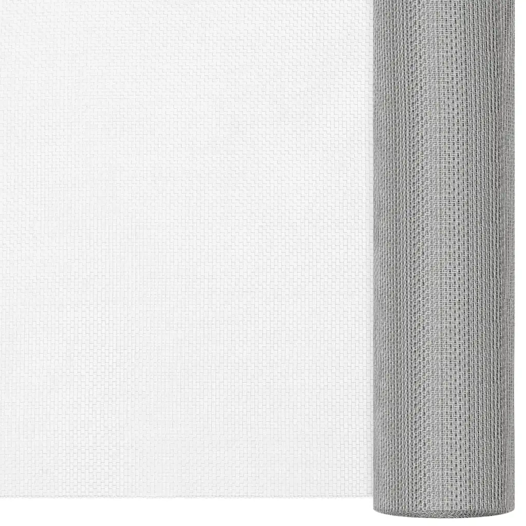 Recinzione in Rete in Acciaio Inossidabile 60x1000 cm Argento