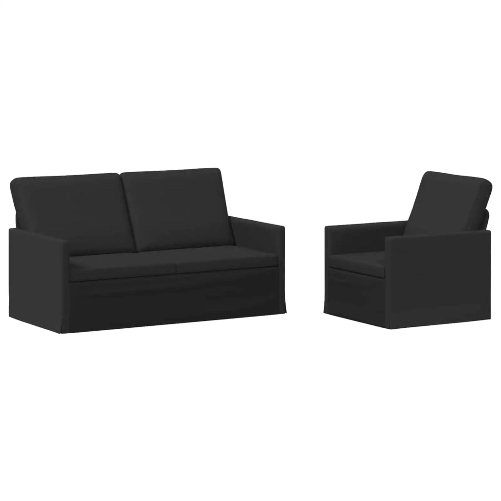 Set di divani 2 pcs Nero Tessuto 3433150