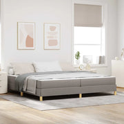 vidaXL Letto a molle Tortora e Marrone 200 x 200 cm