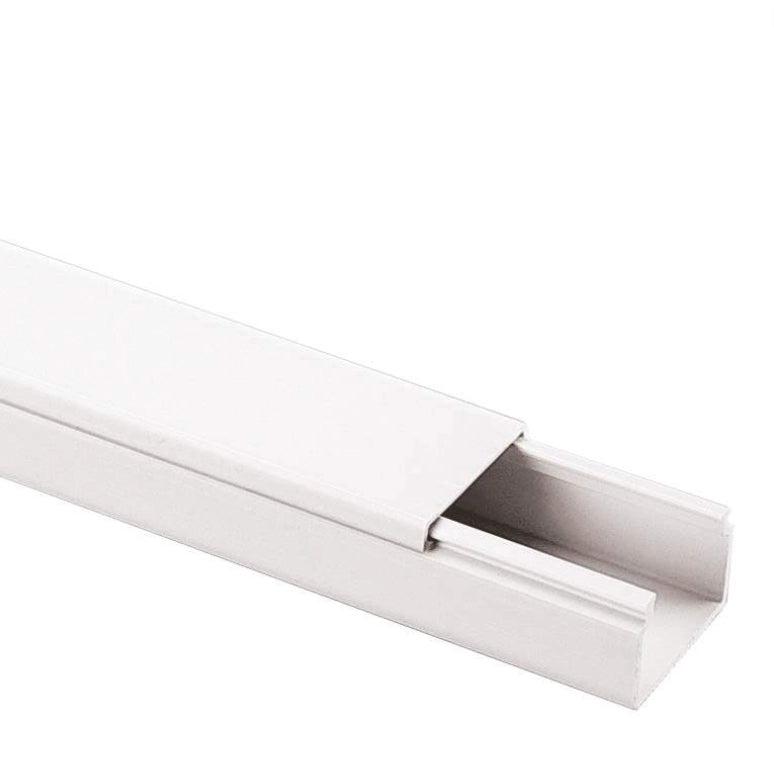 Canale bianco portacavi pvc rigido autoestinguente 80x60mm barra 2 metri