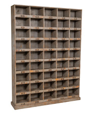 Biscottini Vetrina libreria in legno massello di rovere L154xPR33xH105 cm Imponente