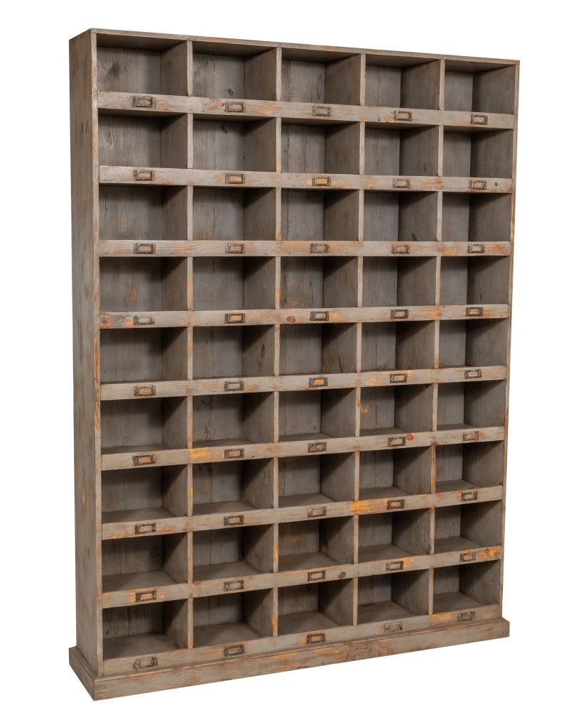Biscottini Vetrina libreria in legno massello di rovere L154xPR33xH105 cm Imponente