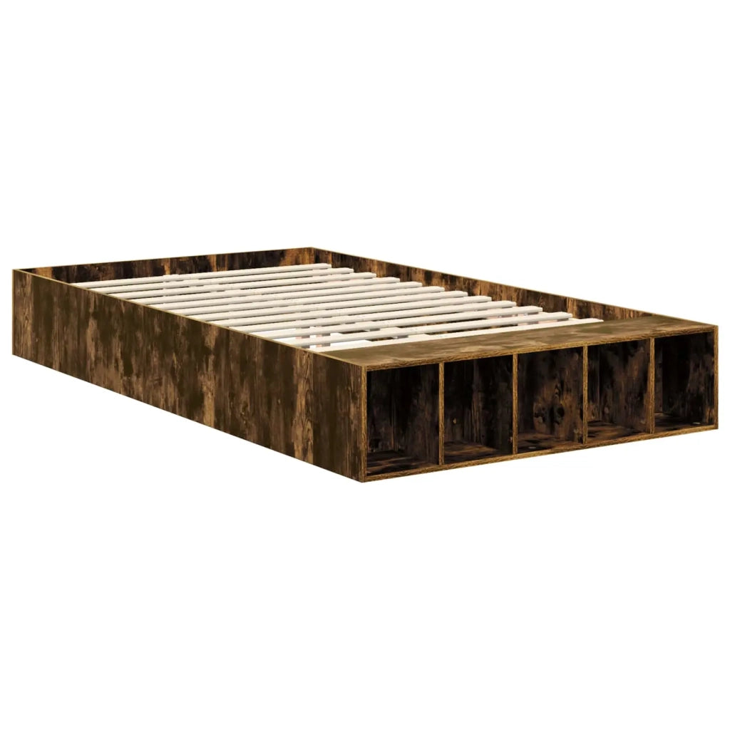 Struttura del letto Rovere fumé 120 x 190 cm Legno multistrato