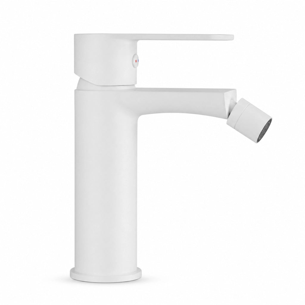 Miscelatore rubinetto bidet serie oceania in ottone bianco opaco *** confezione 1