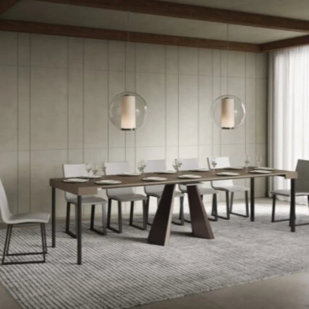 Consolle allungabile 90x40/300 cm Diamante tortora telaio orso