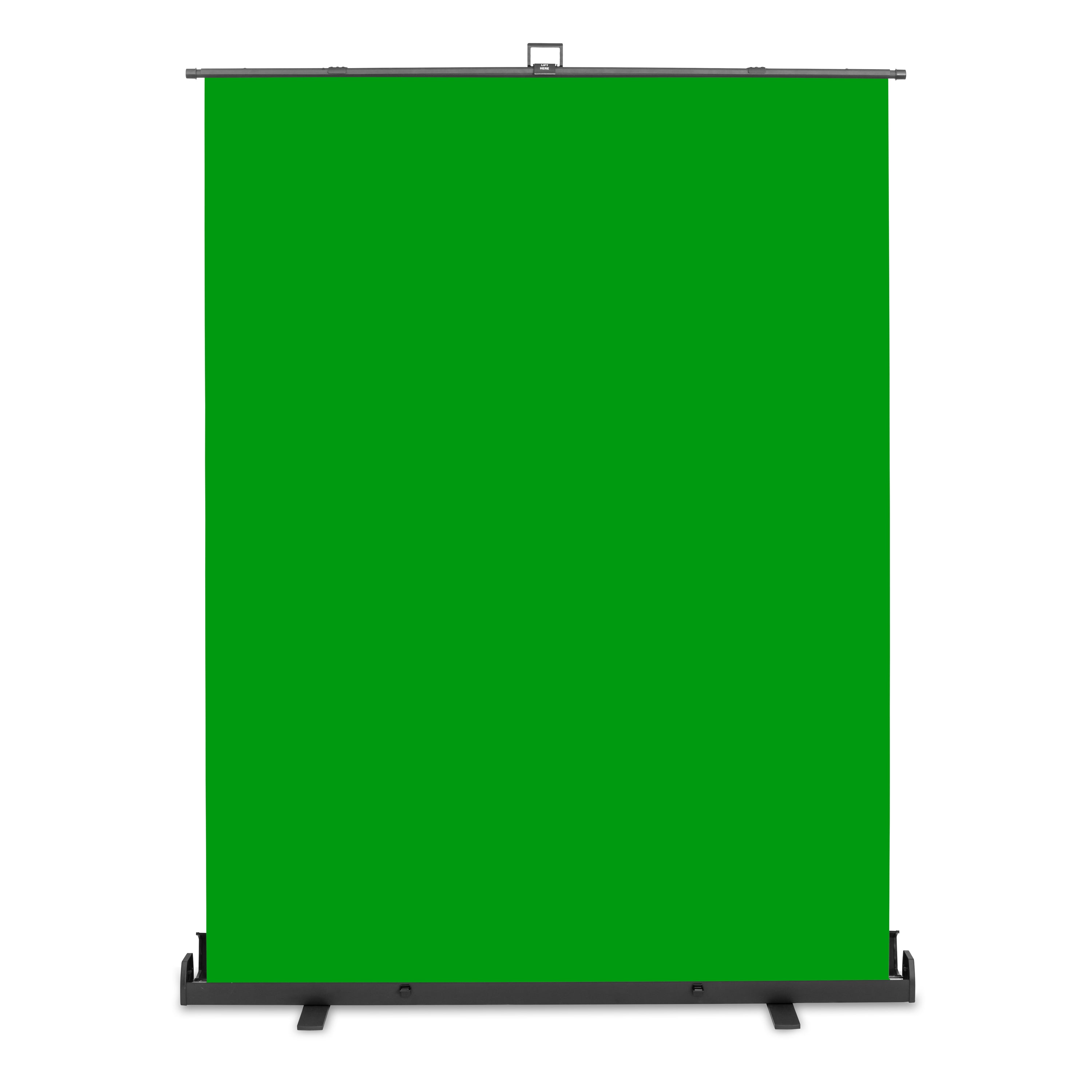 Fondale fotografico a rullo verde 165 x 220 cm, sfondo avvolgibile con supporto, sistema per studi fotografici, pannello ingualcibile ideale per chroma key
