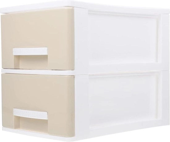 Cassa da Lavoro Mini-Commode 2 Cassetto - Spazio di Stoccaggio Cassetto Caricatore - Contenitore da Lavoro da Opzione - Cassa da Opzione per Camera da Letto e Sala da Pranzo - Organizzatore di Trucco