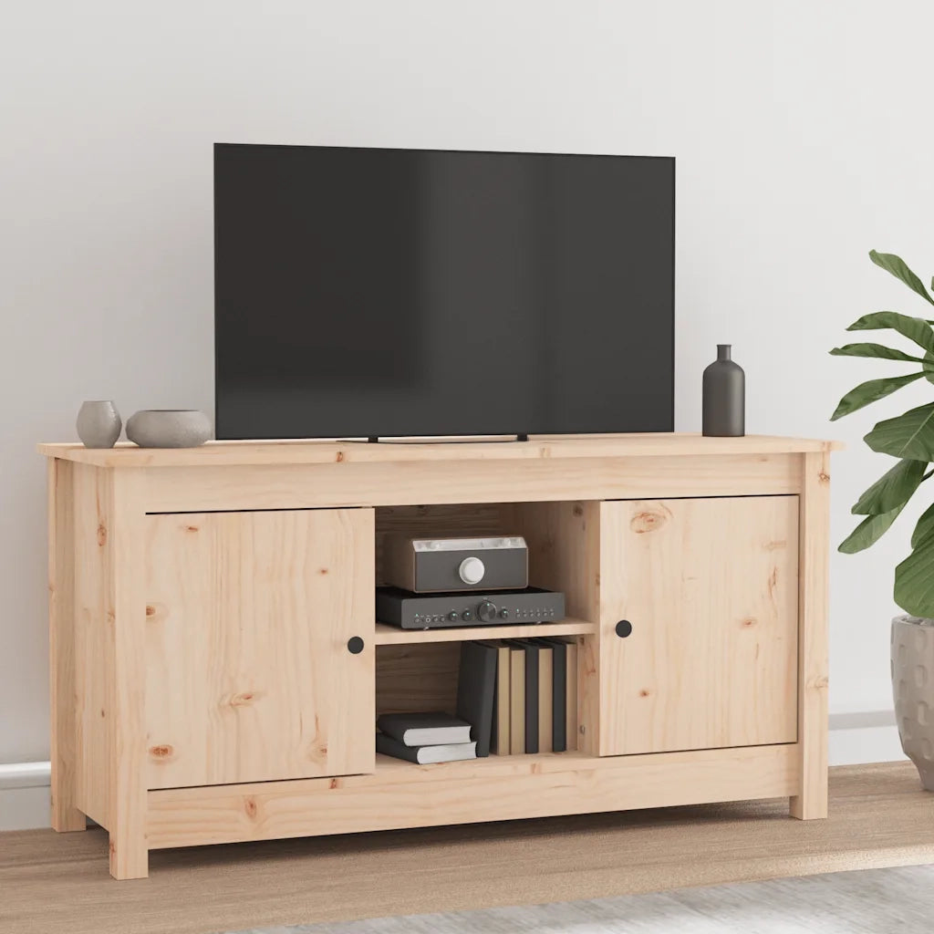 Mobile Porta TV 103x36,5x52 cm in Legno Massello di Pino 814584