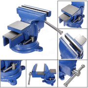 Trade Shop - Morsa Da Banco Girevole 100 Mm Incudine Professionale In Ghisa E Acciaio -