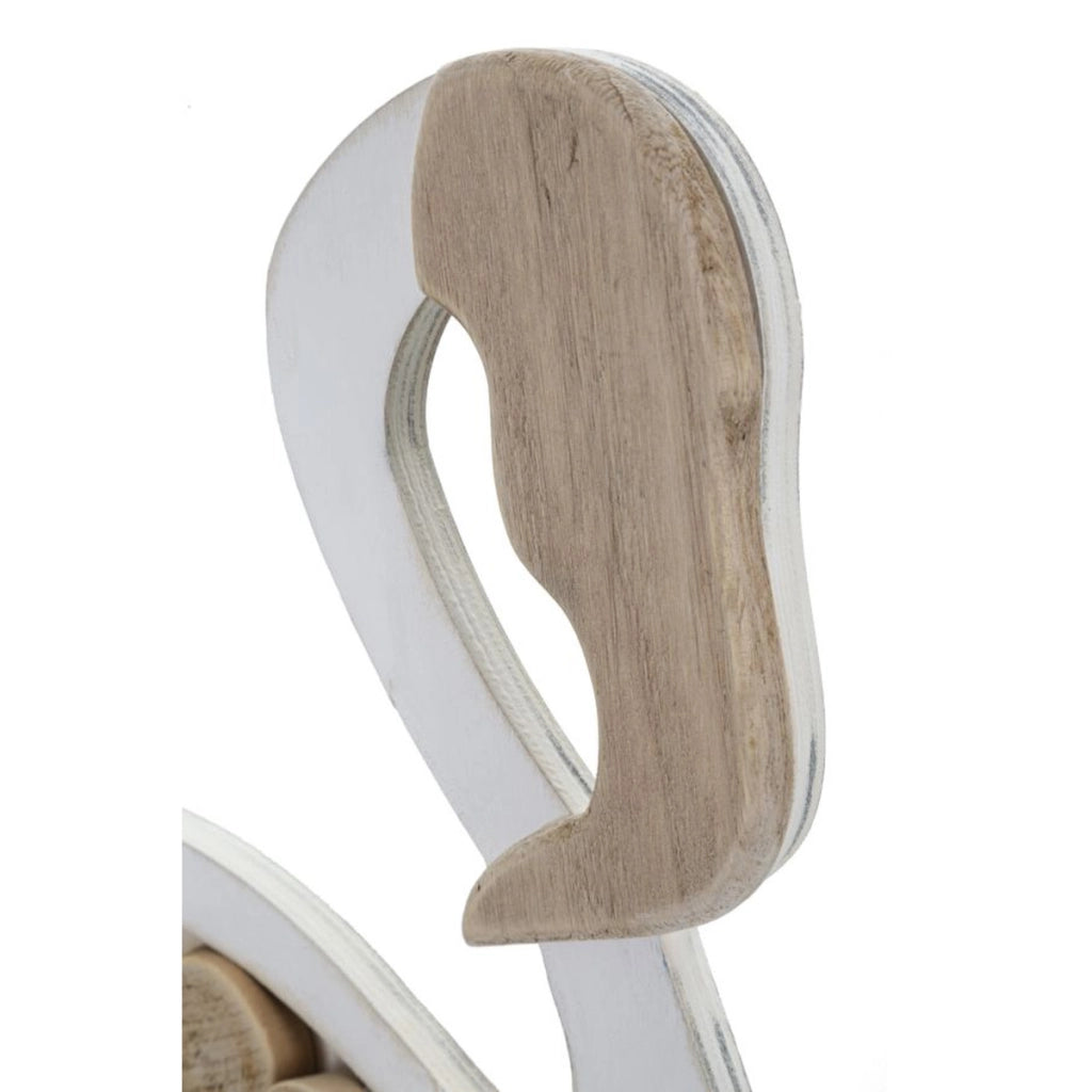 Scultura Fenicottero, Marrone, Legno, 31x9x56 cm