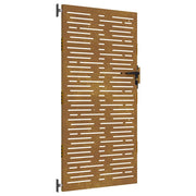 Cancello da giardino-Porta da giardino 85x175 cm Acciaio Corten Design Quadrato