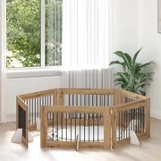 Cancello per cani con supporti 6 pcs Rovere Artigianale 892126