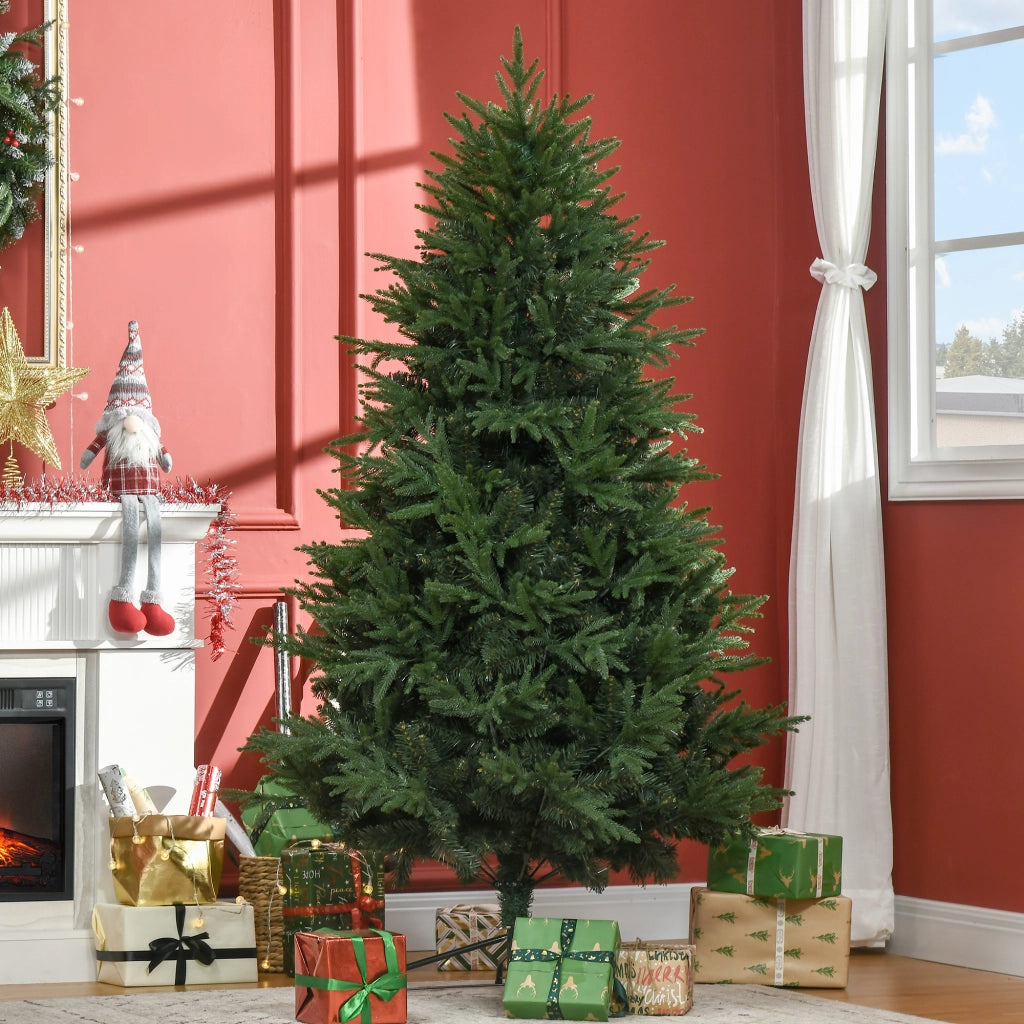 Albero di Natale artificiale, abete, aspetto realistico, montaggio rapido, plastica, verde, 114 x 114 x 180 cm