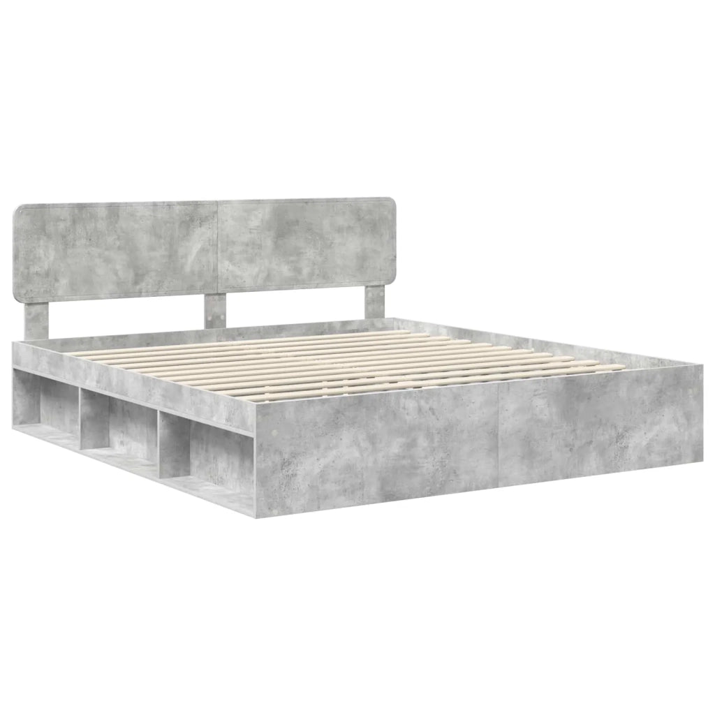 Struttura del letto Calcestruzzo 180 x 200 cm Pino massello 3412045