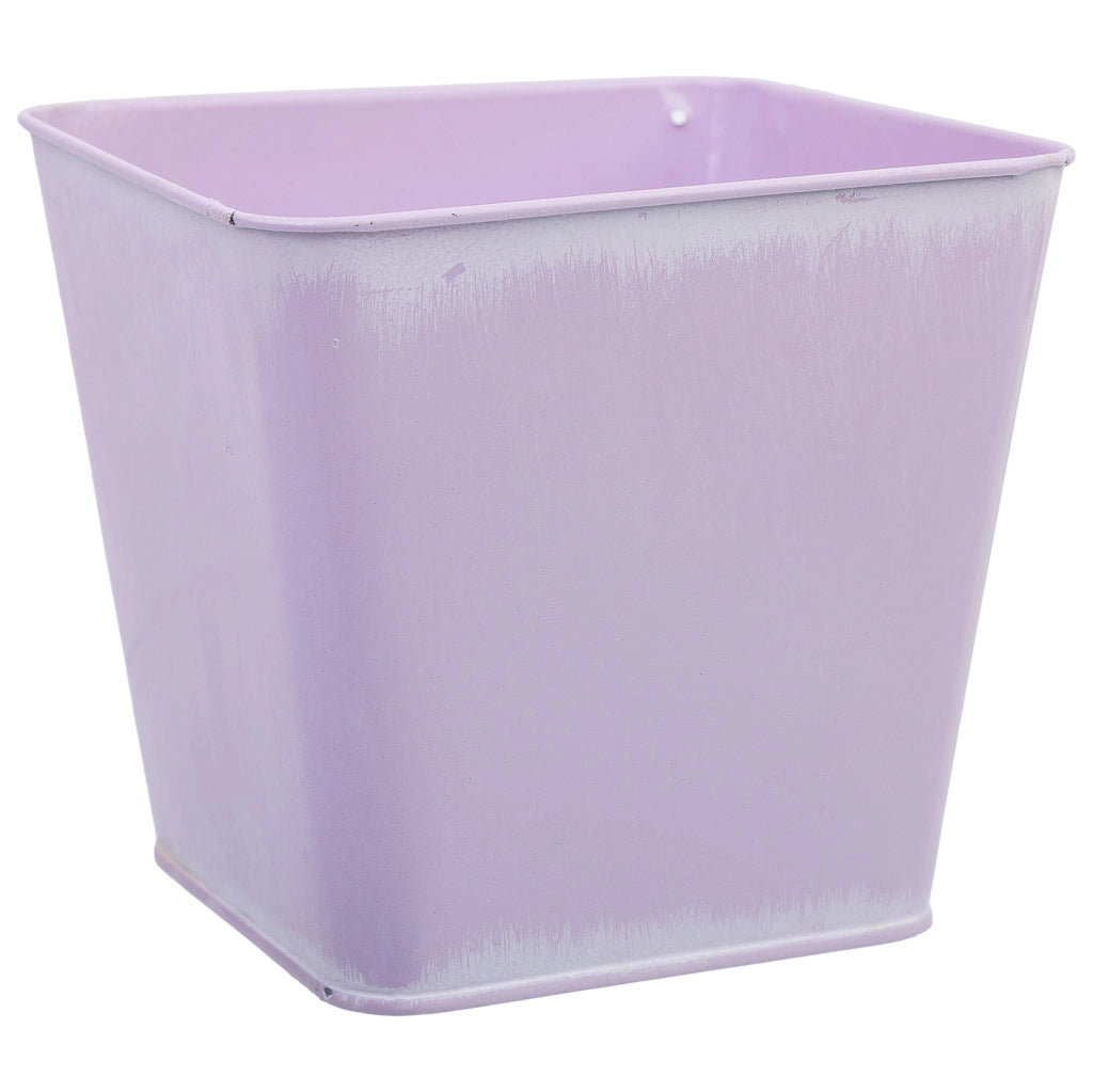 Cestino di metallo rosa 14,5x13x10,5