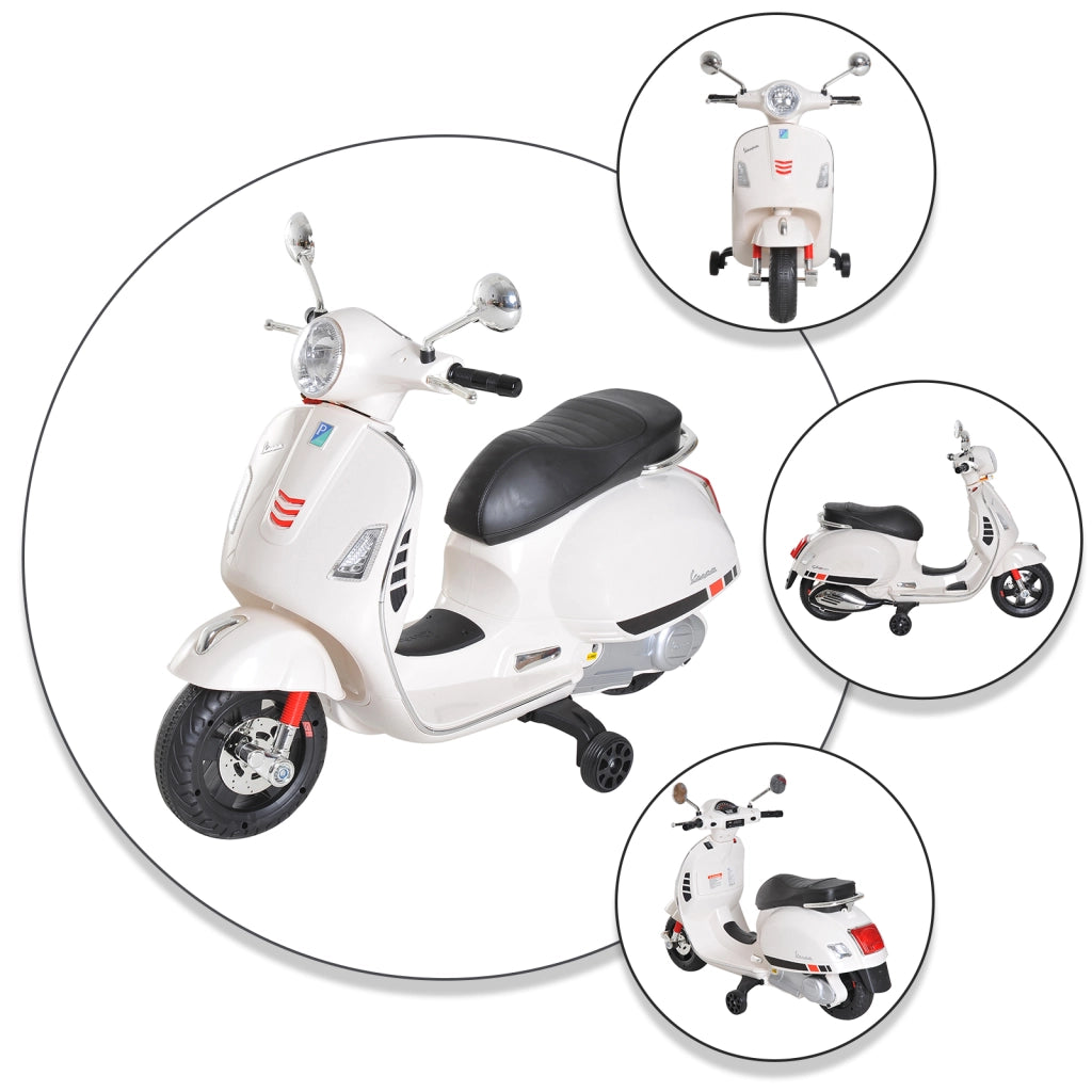 Scooter Elettrico Vespa per Bambini ¨C zephmum ¨C Bianco 102x51x76 cm
