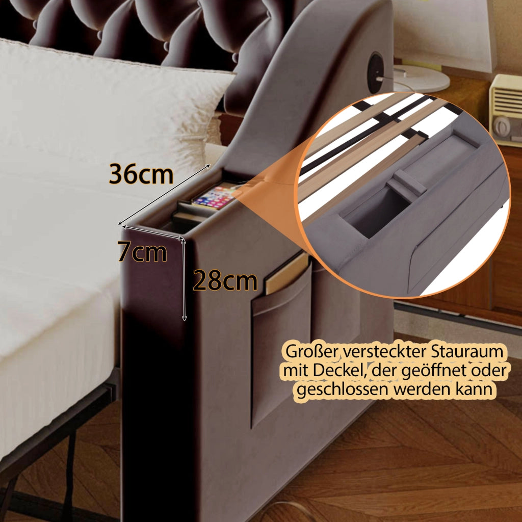 Letto divano poltrona in velluto grigio scuro 90x190 cm