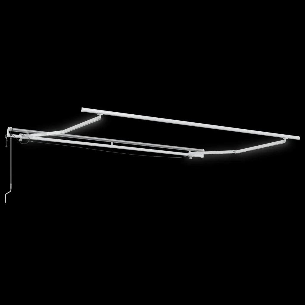 Tenda retrattile Grigio chiaro e bianco 300 x 250 cm Poliestere 3425841