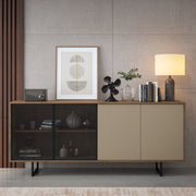 Madia Malnate, Credenza 3 Ripiani, 200x40x87h cm Beige
