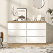 Cassettiera 6 Cassetti con Armadietto ¨C MINIMAL ¨C Bianco e Rovere Sonoma