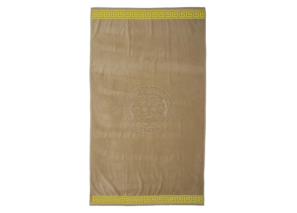 Telo Mare Jacquard Spugna Asciugamano Spiaggia Disegno New Cameo - Telo Mare - Beige
